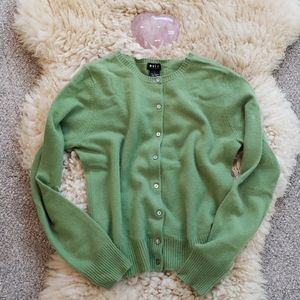 Evie Cashmere Green Cardigan